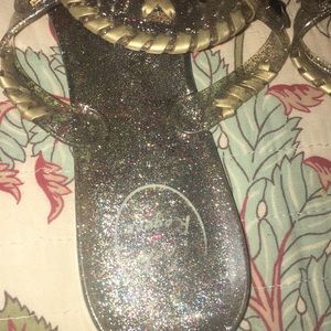 Jack rogers glittery sandals